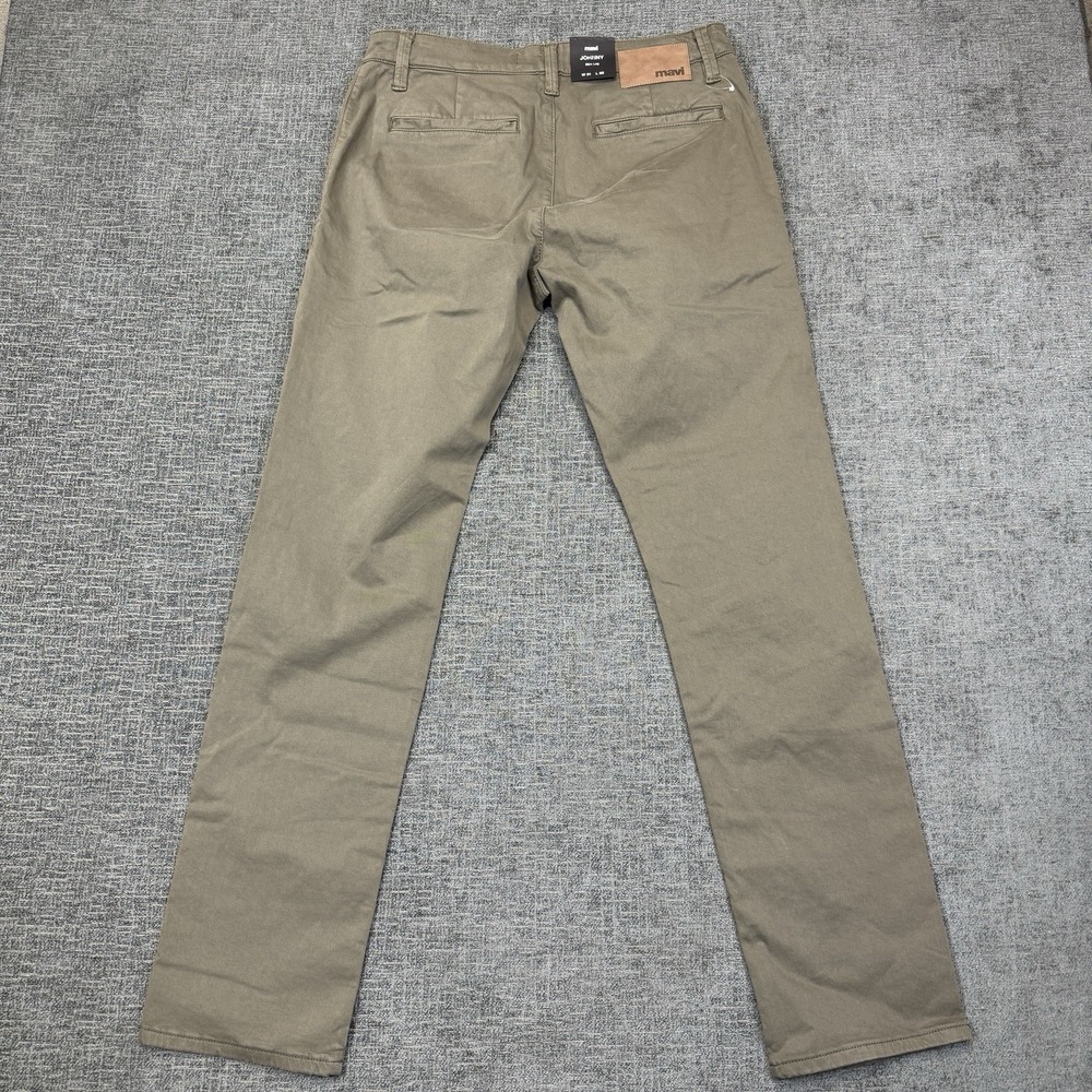 Mavi Johnny Slim Leg Pants Mens 31x32 Dusty Olive Green Twill Stretch NWT - Picture 6 of 10